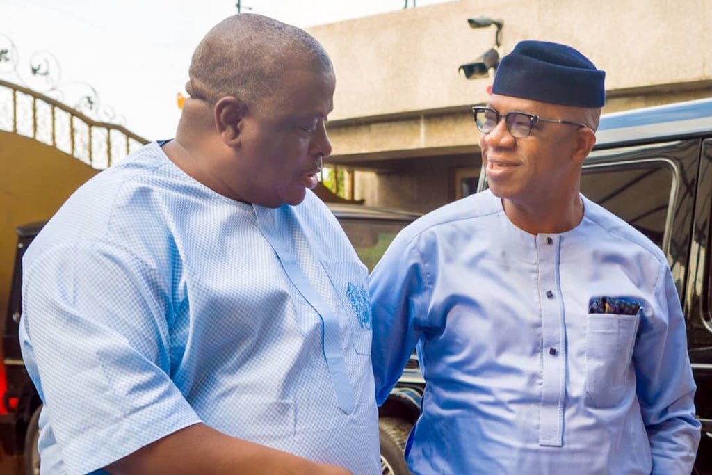 Late Senator Buruji Kashamu and Governor Dapo Abiodun of Ogun State. (Dapo Abiodun/Twitter)