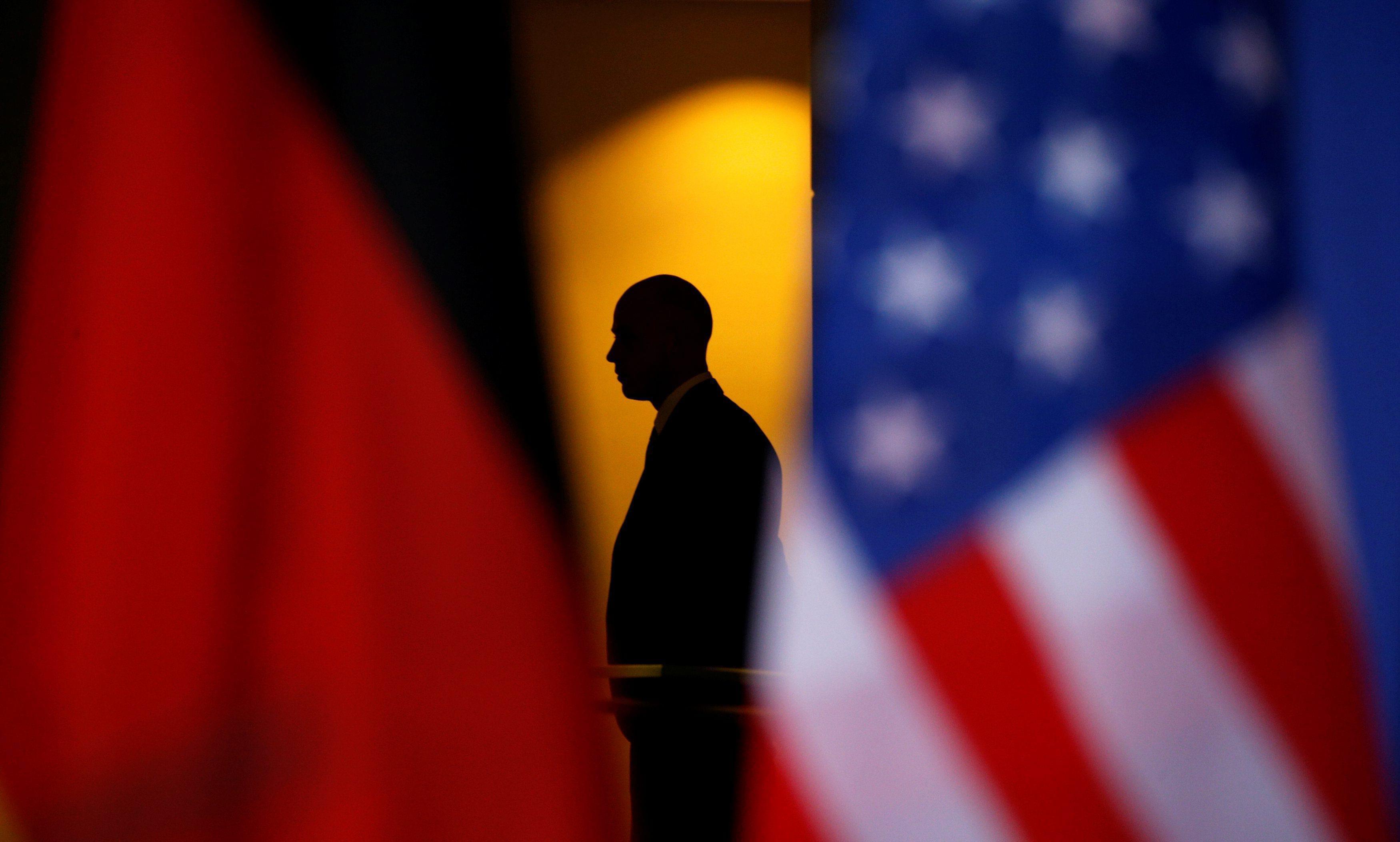Obama and Merkel hold a joint press conference in Berlin, Germany