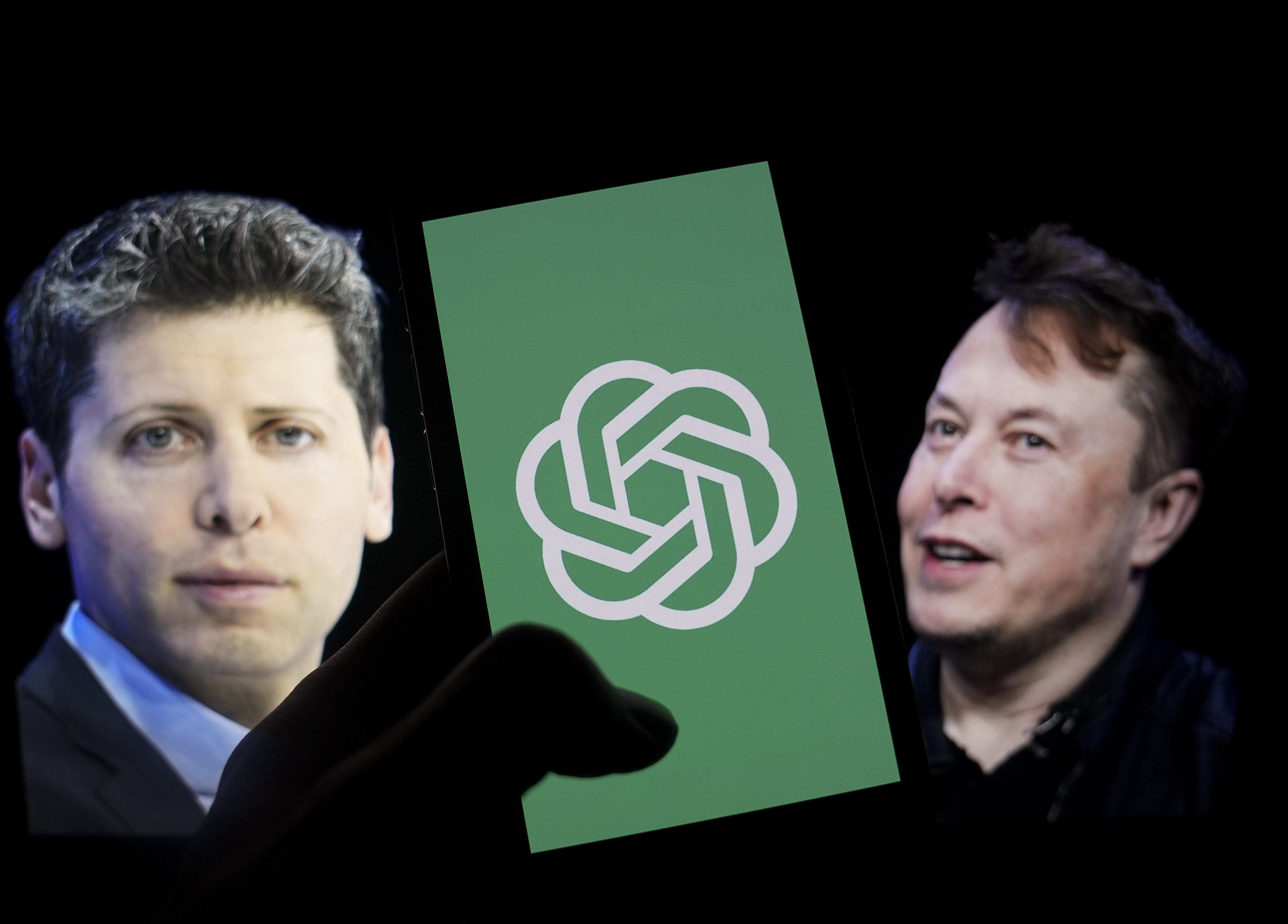 Sam Altman and Elon Musk.Anadolu