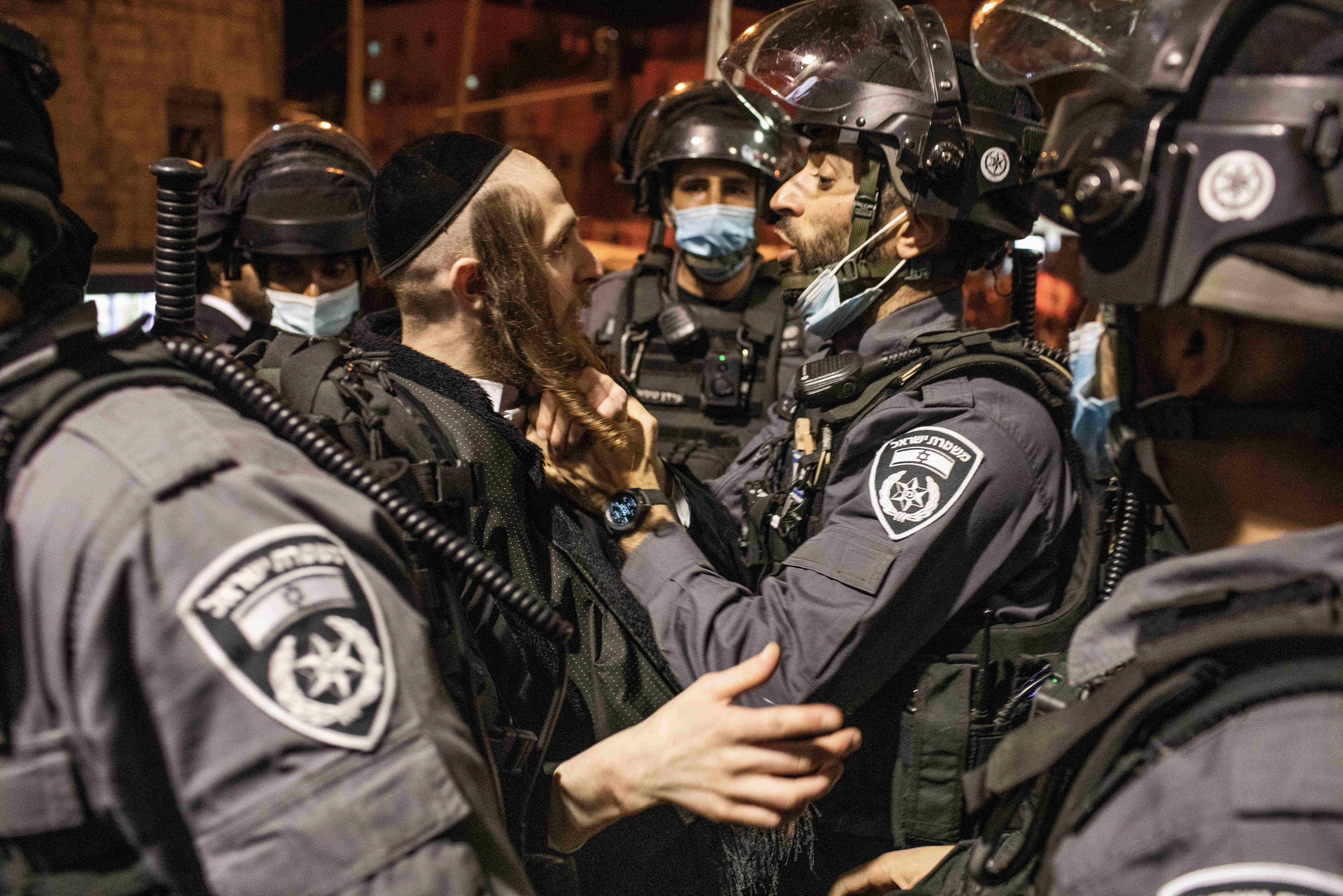 Protest ortodoksyjnych Żydów przeciwko wprowadzonym ograniczeniom spowodowanym pandemią, Jerozolima, 10 lutego 2021 r.