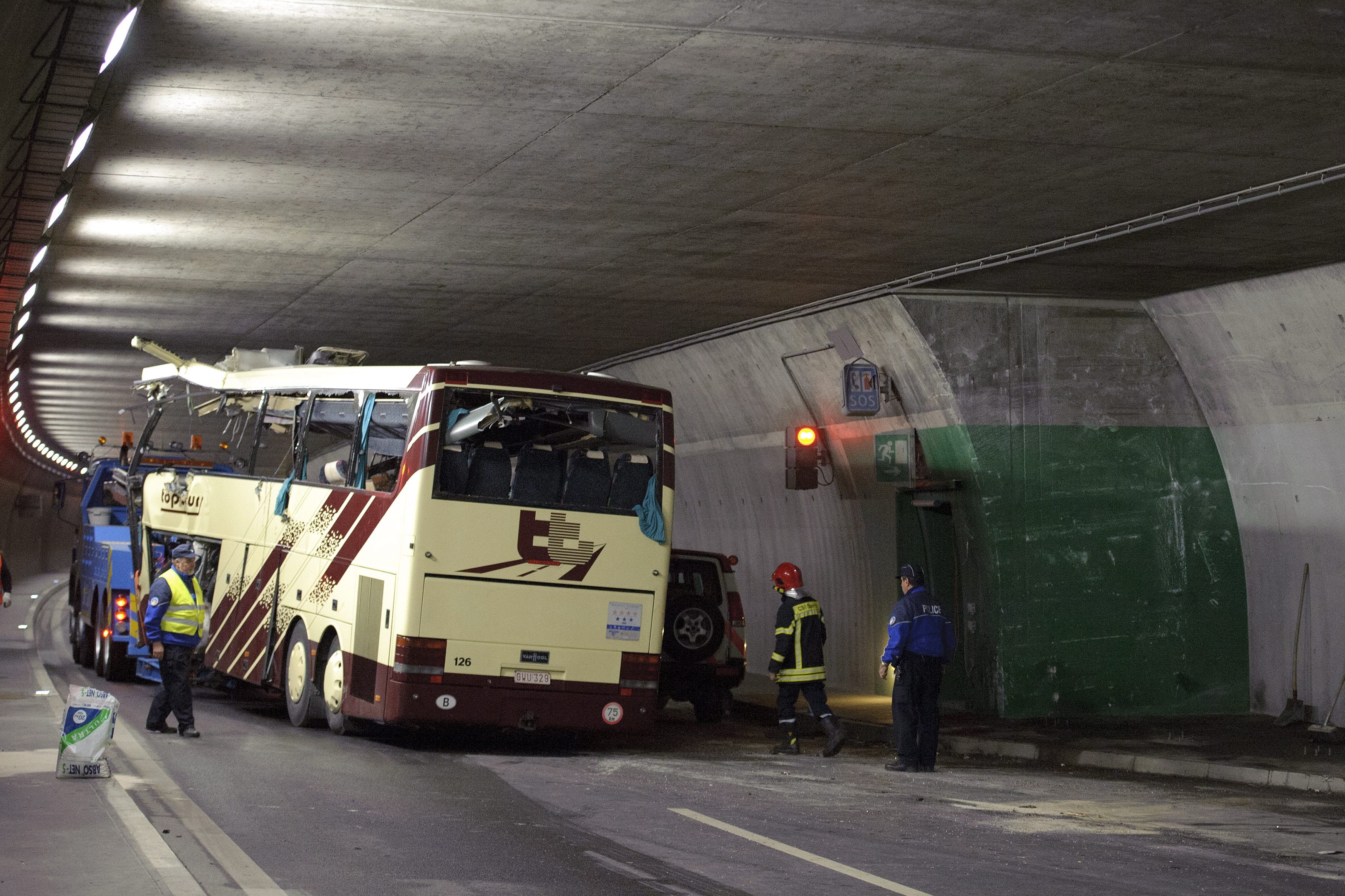 Wrak belgiskiego autokaru