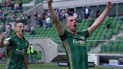 Śląsk - Sandecja (1:0): Pierwsze bramka Cholewiaka w Ekstraklasie! I to jaka! Gliwa bezradny po pięknym uderzeniu