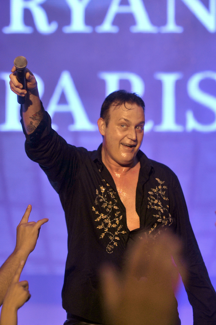 Ryan Paris podczas koncertu Disco Fever w Kołobrzegu