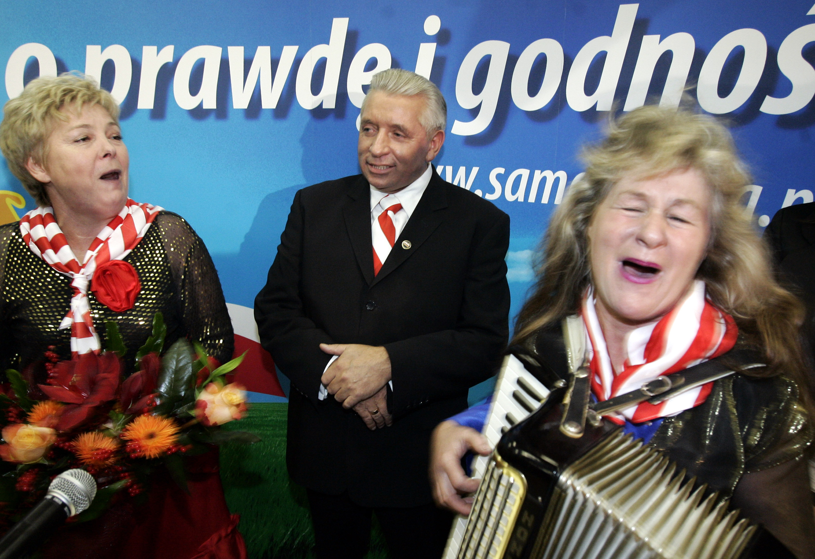 Andrzej Lepper podczas Konwencji Wyborczej Samoobrony RP
