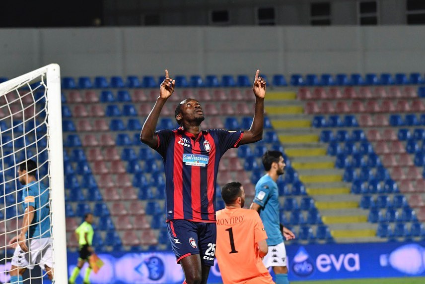 Simy Nwankwo scored three goals for his side on Friday (Instagram/Crotone)