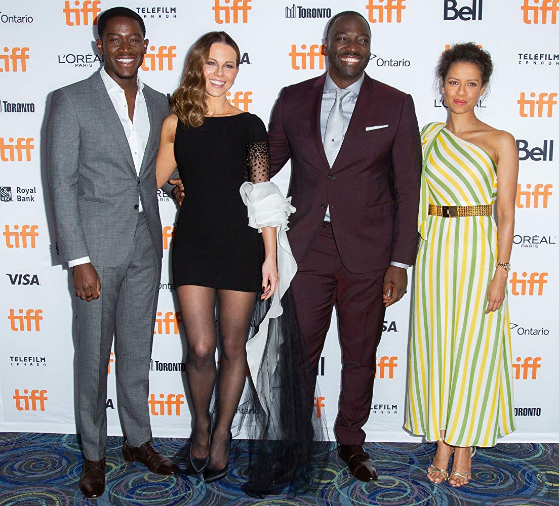 Kate Beckinsale, Adewale Akinnuoye-Agbaje, Gugu Mbatha-Raw, and Damson Idris at the premiere of 'Farming' in 2018. [imDB/Farming] 