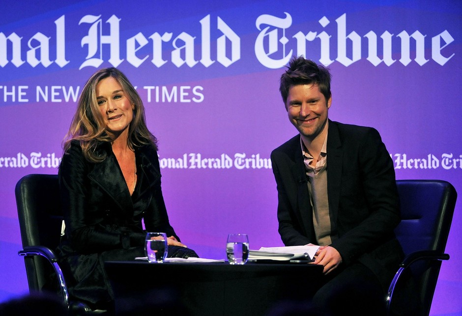 Angela Ahrendts i Christopher Bailey / fot. Getty Images