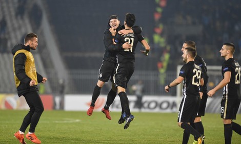 Slavlje fudbalera Partizana