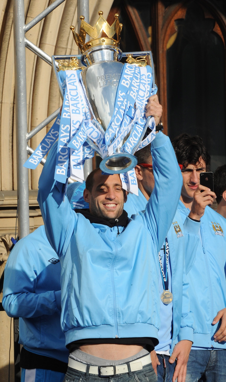 Piłkarze Manchesteru City fetują zdobycie mistrzostwa Anglii