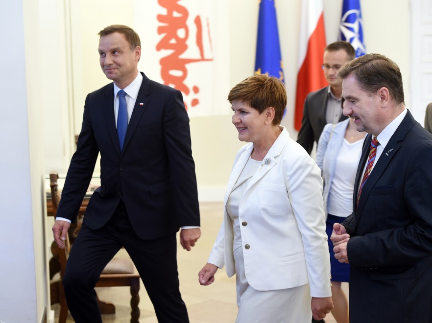 Andrzej Duda, Beata Szydło i Piotr Duda