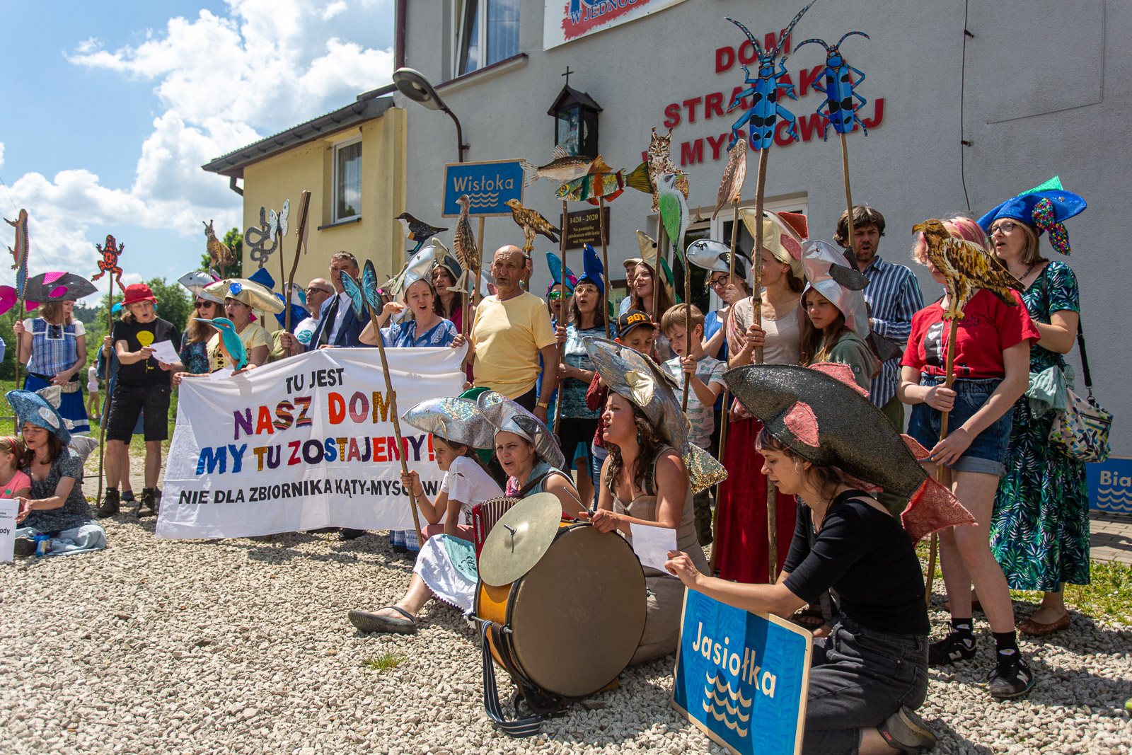 Happening Cecylia Malik i Siostry Rzeki, protest mieszkańców, Myscowa 2021 r.