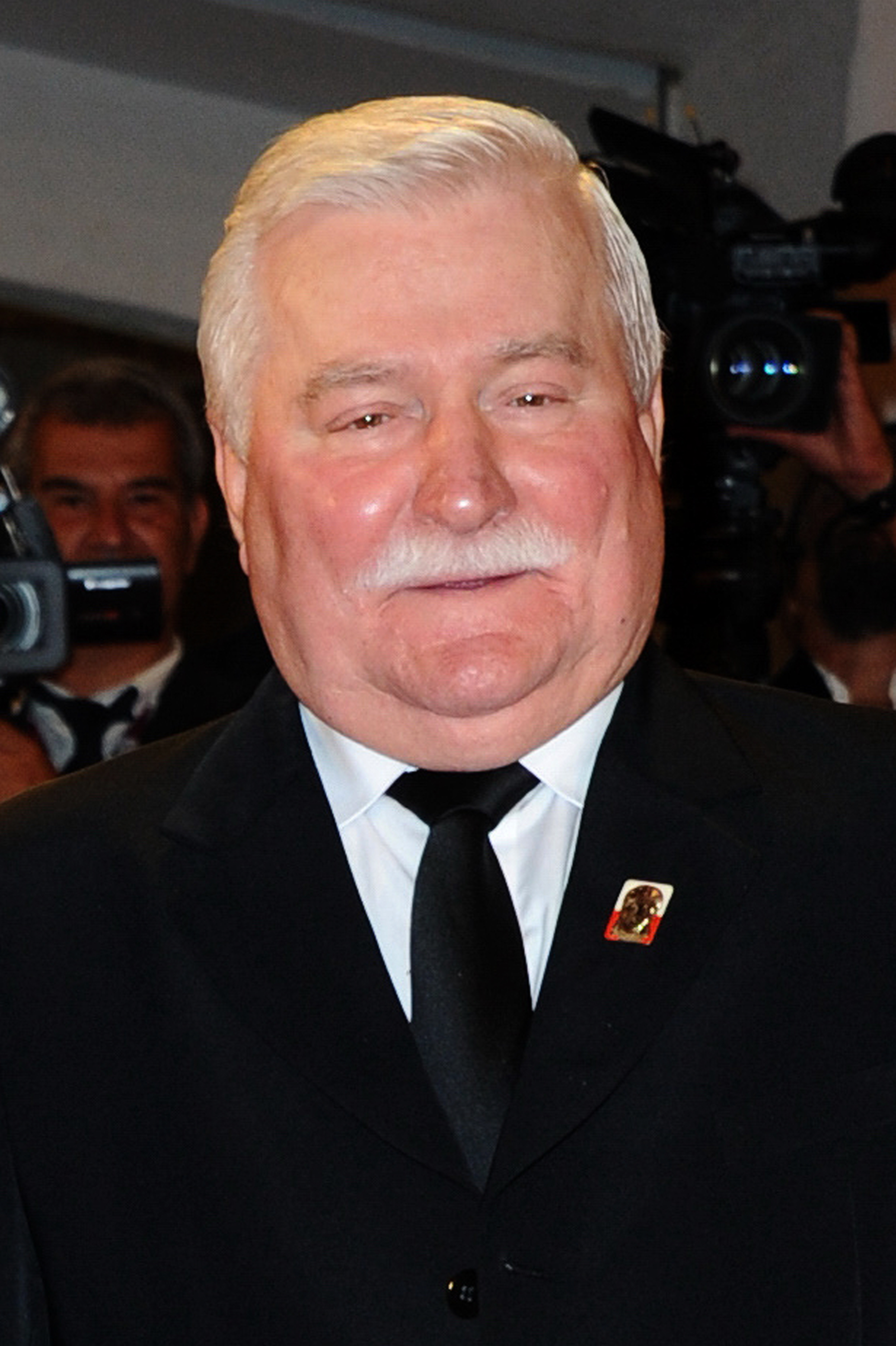 Lech Wałęsa na premierze filmu
