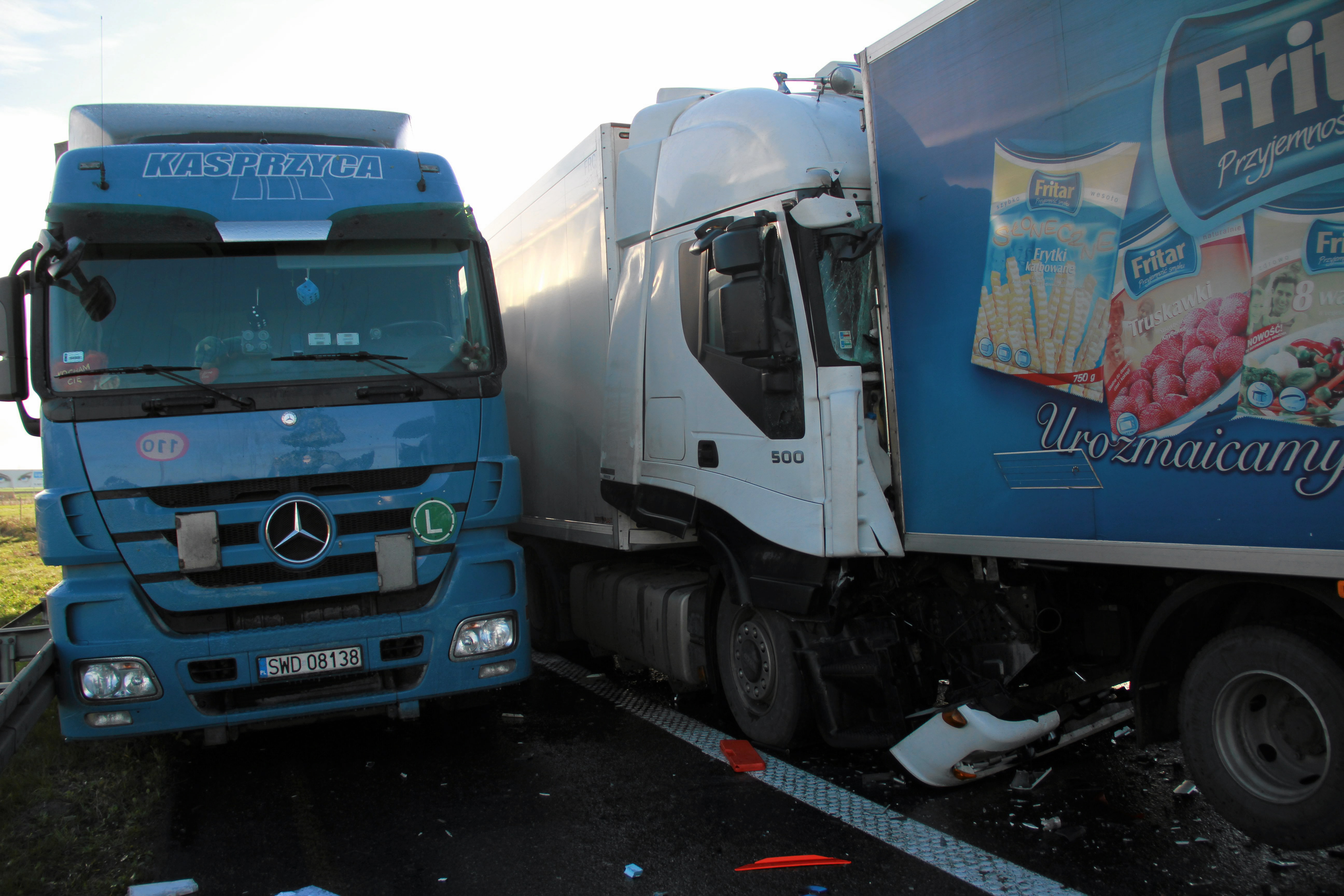 Karambol na autostradzie A4