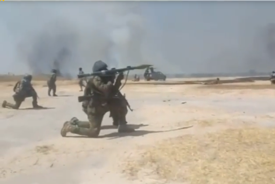 Soldiers doing a drill (AFP)