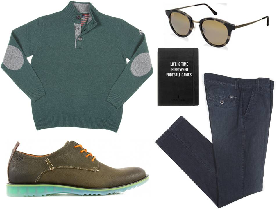 Sweter i spodnie – NAVIGARE/ navigare.eu, buty- Badura/Badura.pl, okulary- TK Maxx/tkmaxx.com
