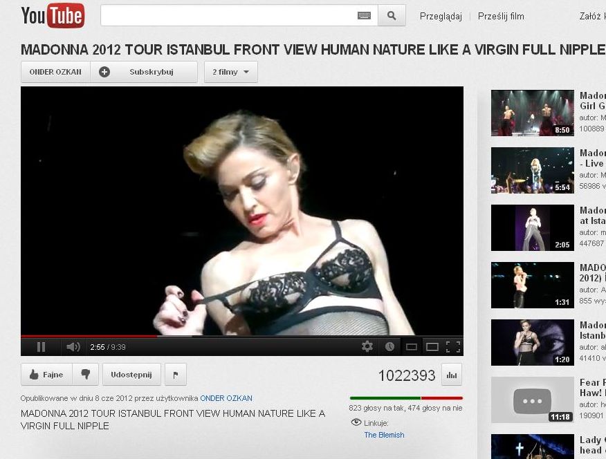Madonna (zdjęcie z koncertu w Stambule)