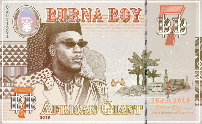 Allbum art for 'African Giant' by Burna Boy. (Spaceship)