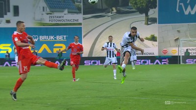 Bruk-Bet - Sandecja (1:0): Kolew próbował zaskoczyć uderzeniem z dystansu! Zabrakło jednak precyzji