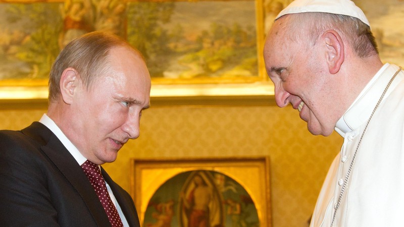 Władimir Putin i papież Franciszek, fot. PAP/EPA
