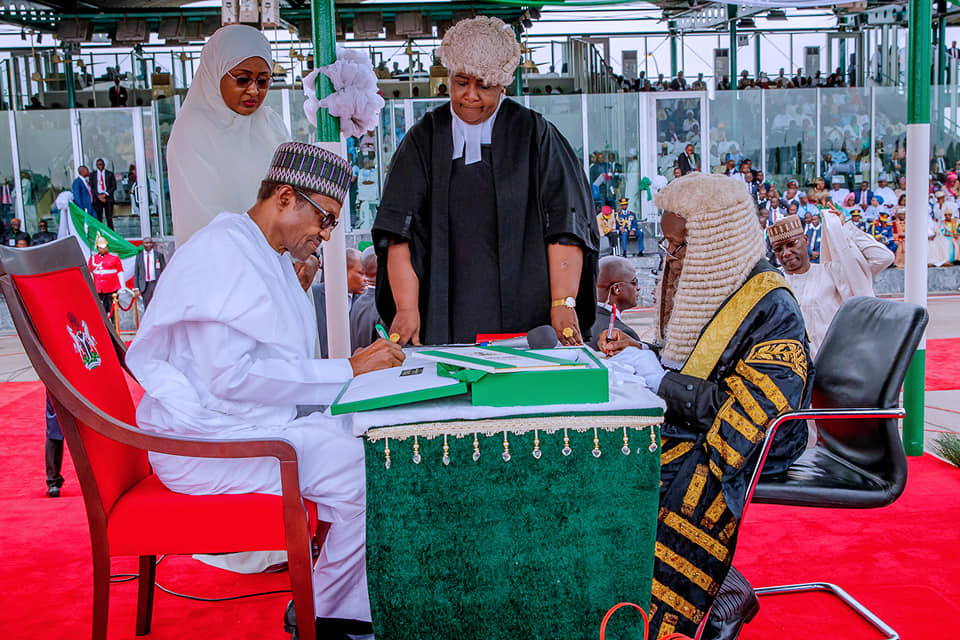 President Buhari participates in Swearing-In Ceremony at the Eagle Square in Abuja on 29th May 2019 (Facebook/Femi Adesina)