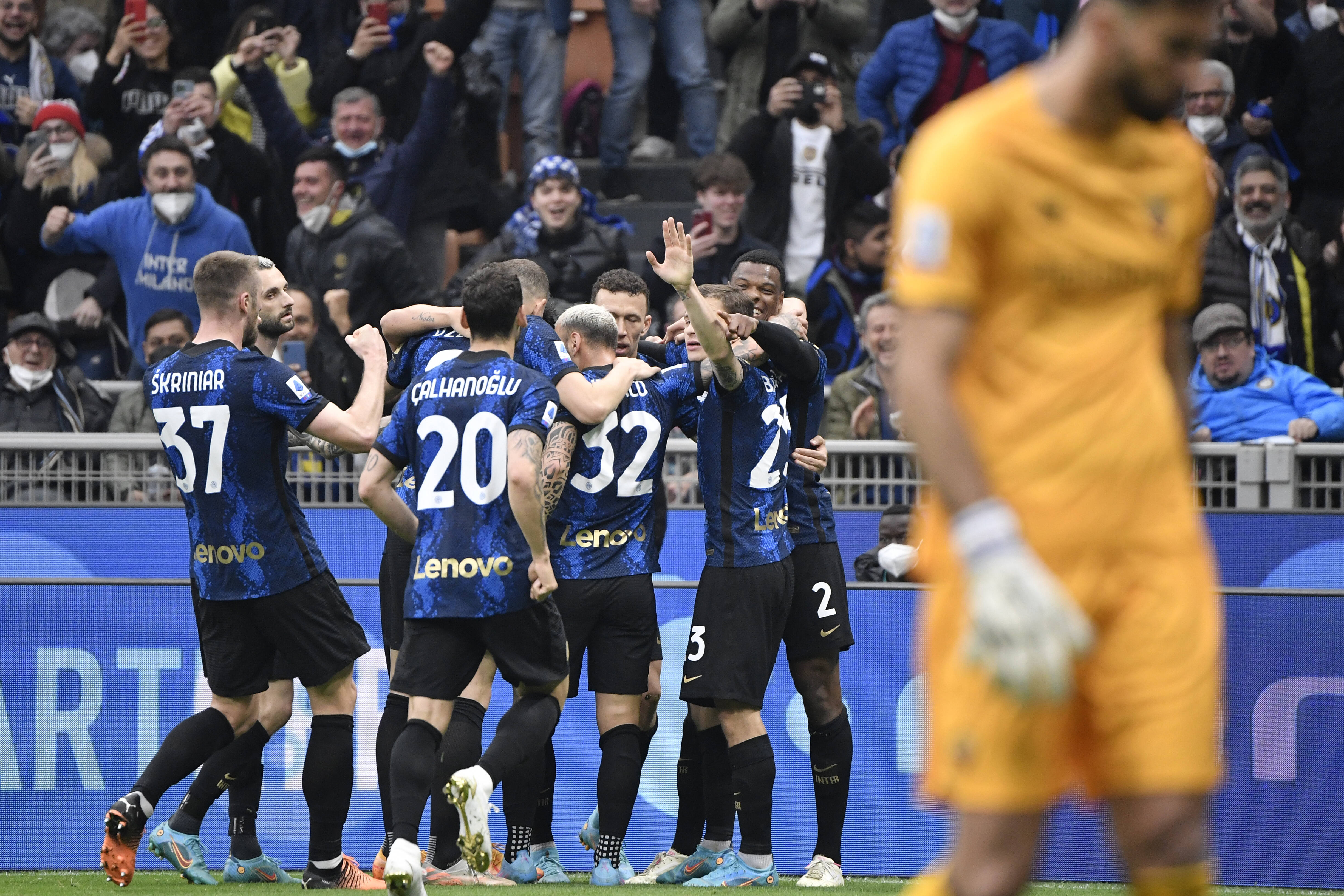 Inter defeated AS Roma 3-1 on Saturday in the Serie A 