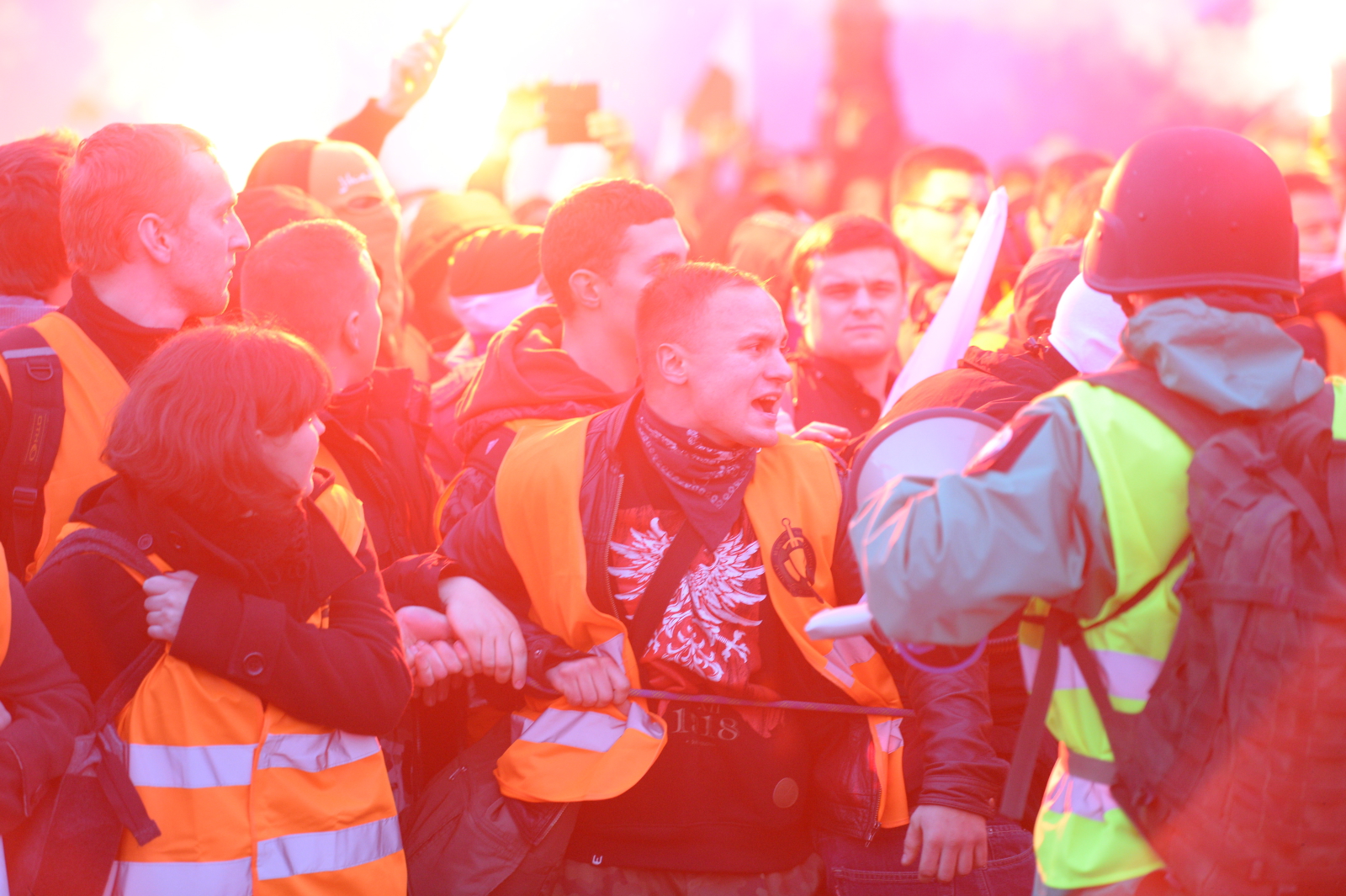 Uczestnicy Marszu Niepodległości w Warszawie
