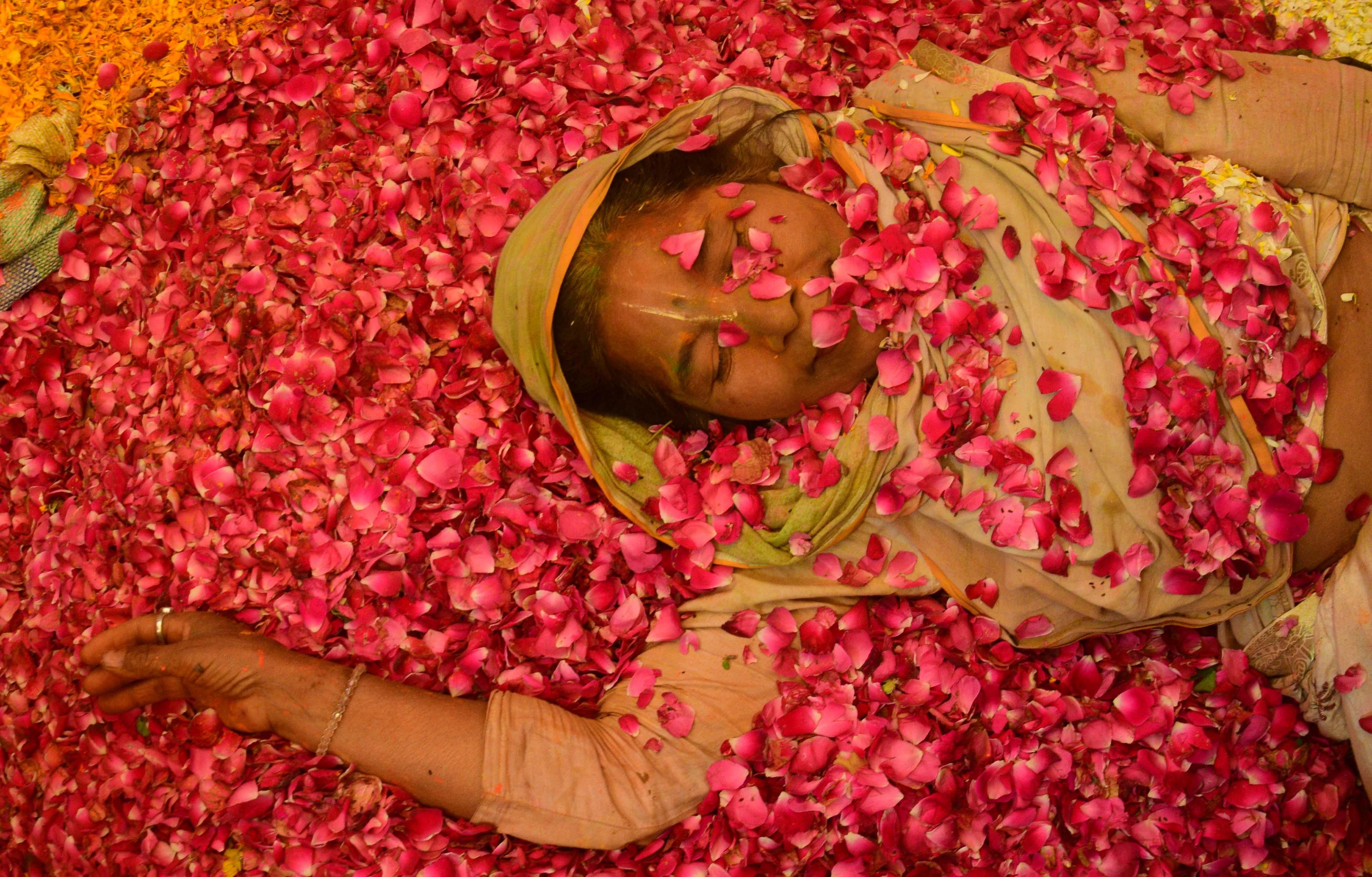 India: Widows Celebrate Holi Festival