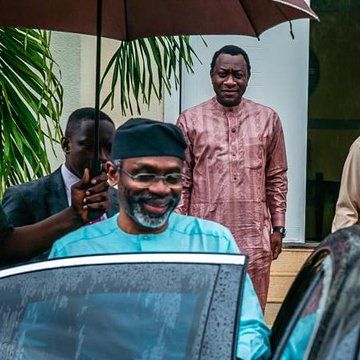 Gbajabiamila paid Jibrin a surprise visit in July and then Jibrin declines Gbaja's House committee headship offer (Twitter: @AbdulAbmJ)