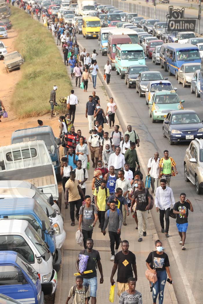 Police arrest striking drivers at Ablekuma for road-blocking