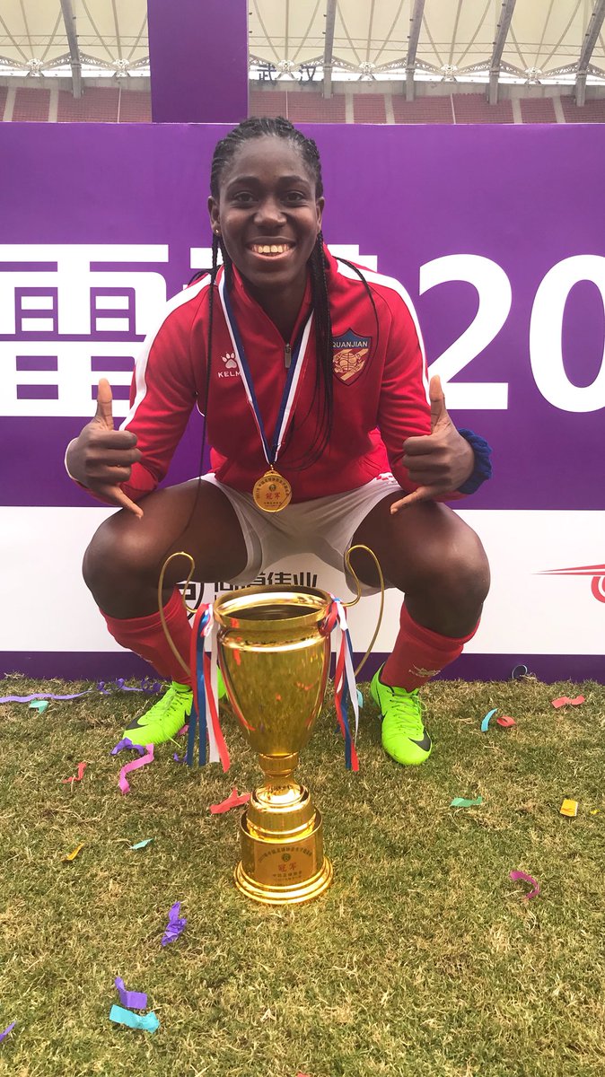 Asisat Oshoala has won eight titles in her club career 