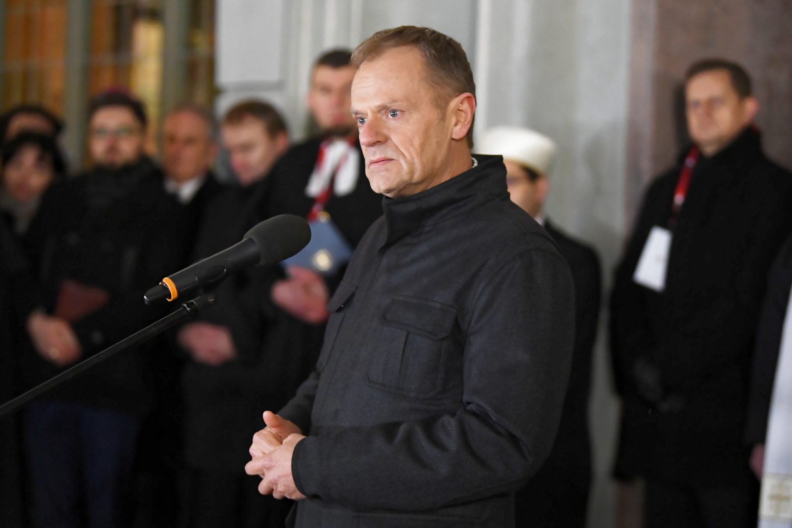 Szef Rady Europejskiej Donald Tusk podczas wiecu. „Wiec Przeciwko Nienawiści i Przemocy