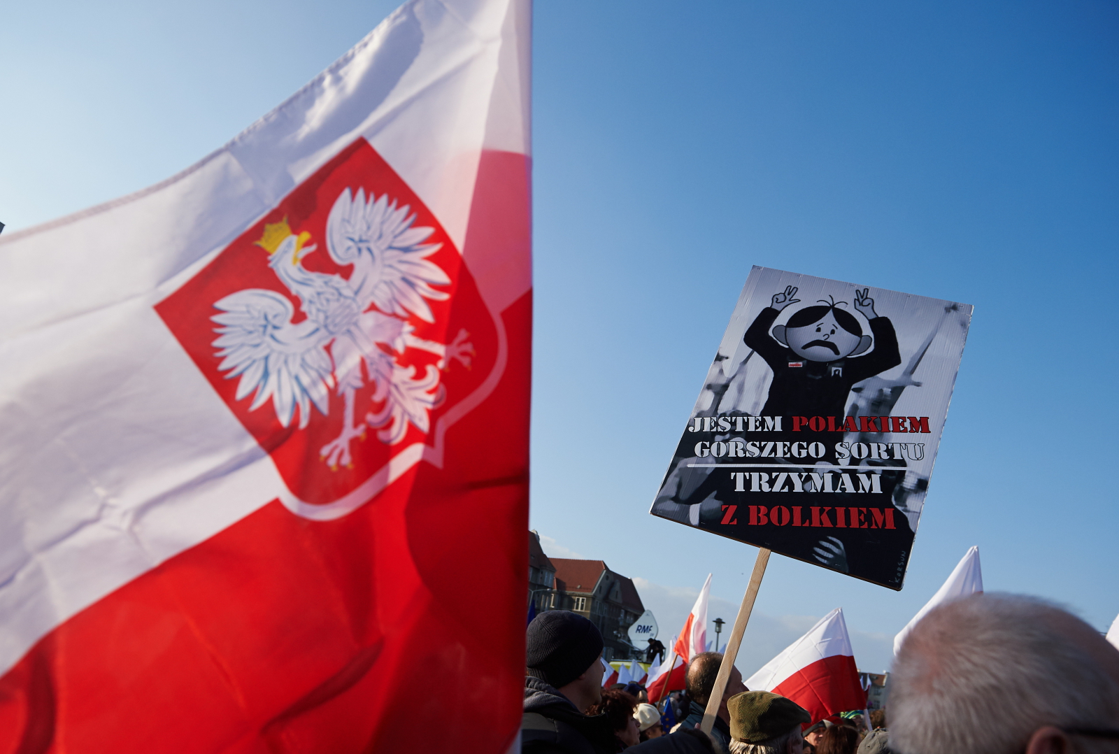 Gdańsk manifestacja KOD w obronie Lecha Wałęsy