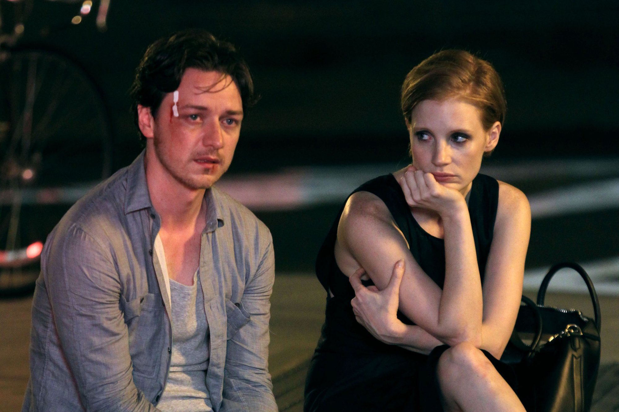 Jessica Chastain i James McAvoy w filmie