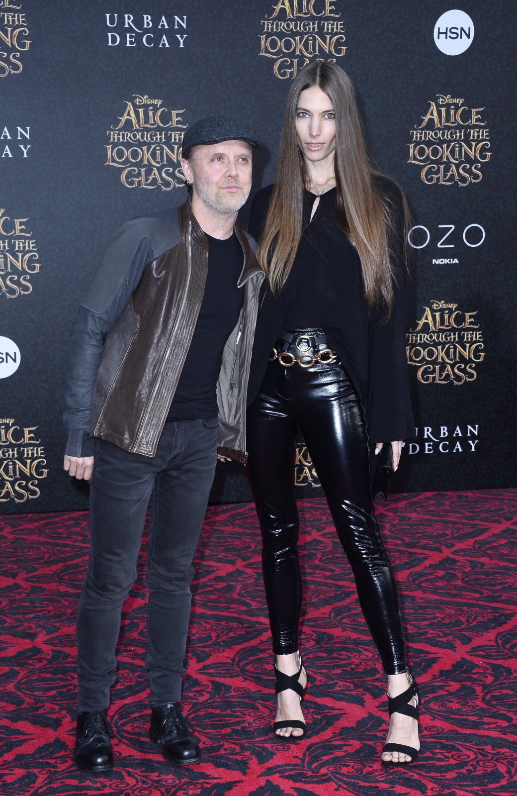 Lars Ulrich i modelka Jessica Miller na premierze