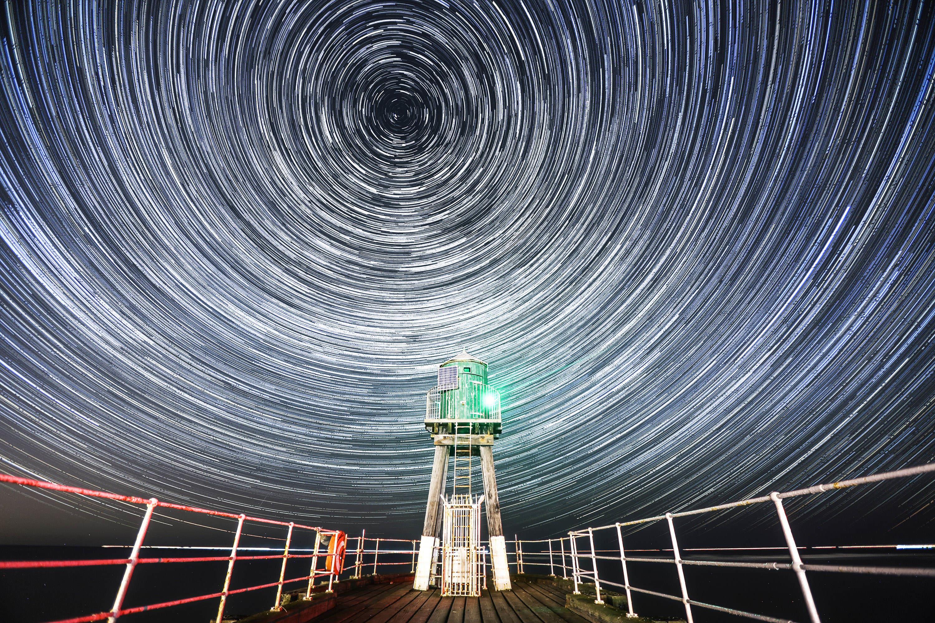 Time Exposure Composite Captures Whitby Stars