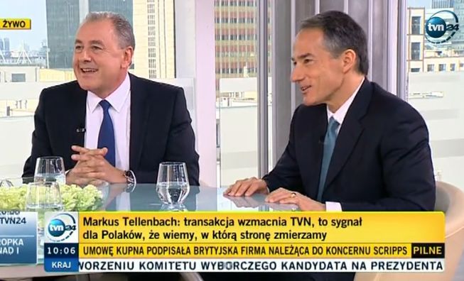 Marcus Tellenbach Prezes Zarządu i Dyrektor Generalny TVN SA oraz Noe NeCastro, Chief Development Officer Scripps Networks Interactive