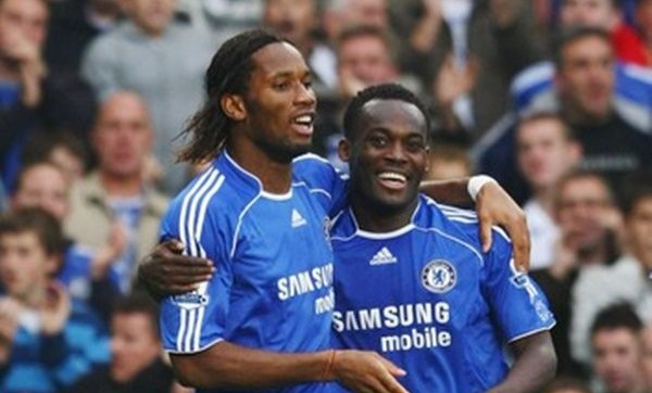 Didier Drogba and Michael Essien at Chelsea