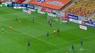 Jagiellonia - Piast (0:0): Gol wisiał w powietrzu, ale Szmatuła wygrał pojedynek z Sheridanem!