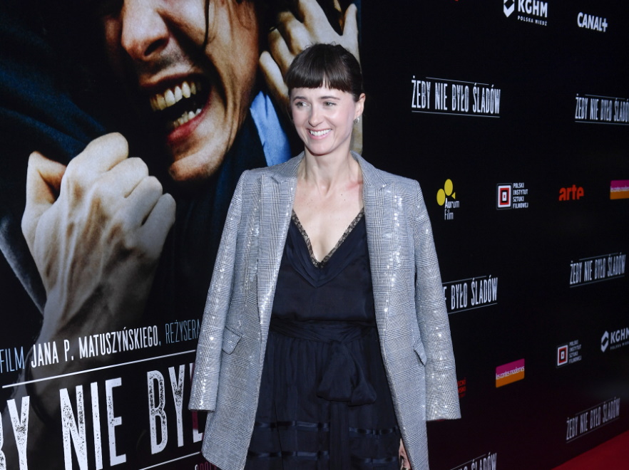 Agnieszka Grochowska na premierze filmu