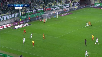 Lechia - Jagiellonia (0:0): Druga okazja Marco i znów nic z tego. Portugalczyk zbyt długo zwlekał ze strzałem