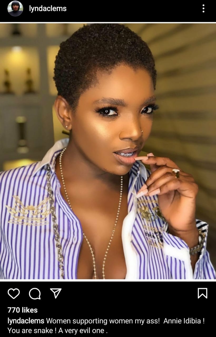 Lynda Clems calls out Annie Idibia [Instagram/lyndaclems]