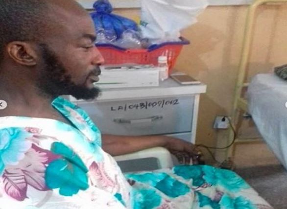 lord of ajasa on his sick bed at the Ikorodu General hospital [PUNCH]