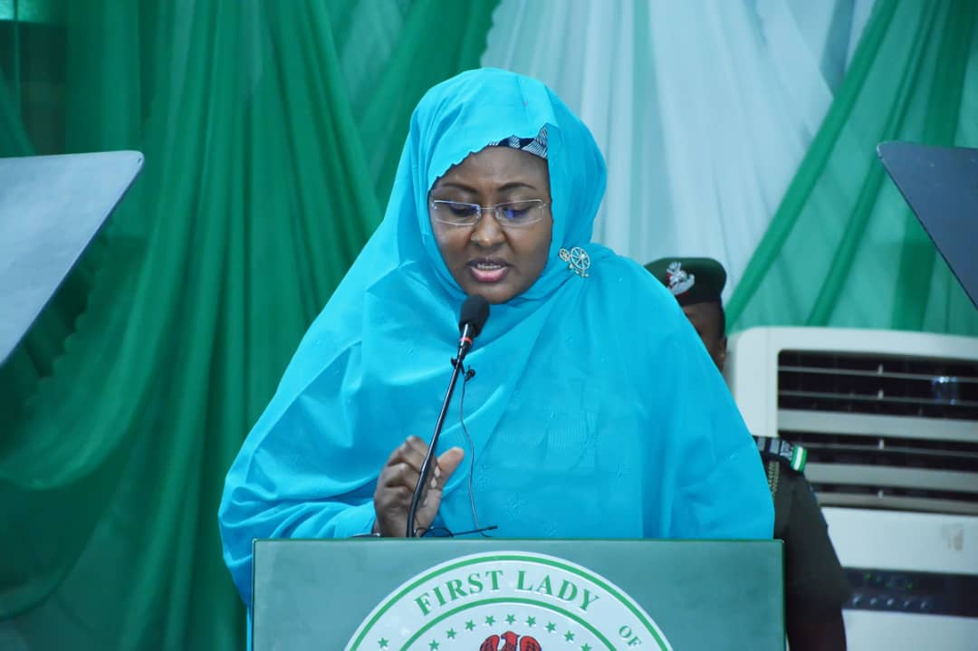 The Wife of the President, Mrs Aisha Buhari. [Twitter/@aishambuhari]