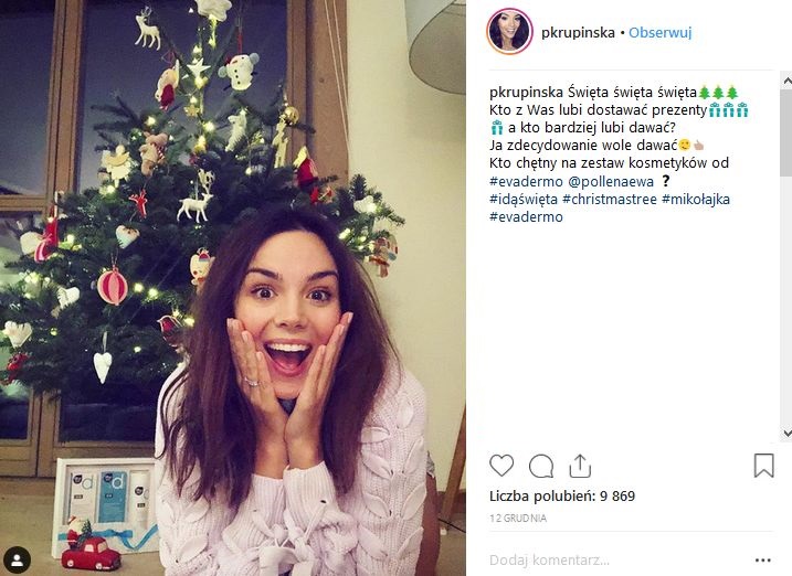 Paulina Krupińska mając w domu dwoje małych dzieci postawiła na nietłukące się ozdoby choinkowe.