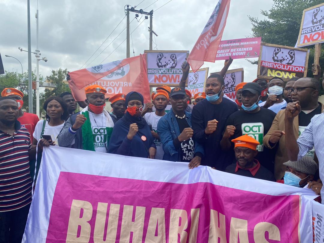 Sowore joined other Revolution Now protesters in Abuja on Independence Day [Sahara Reporters]