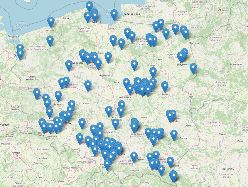 Mapa obywatelskich inicjatyw leśnych