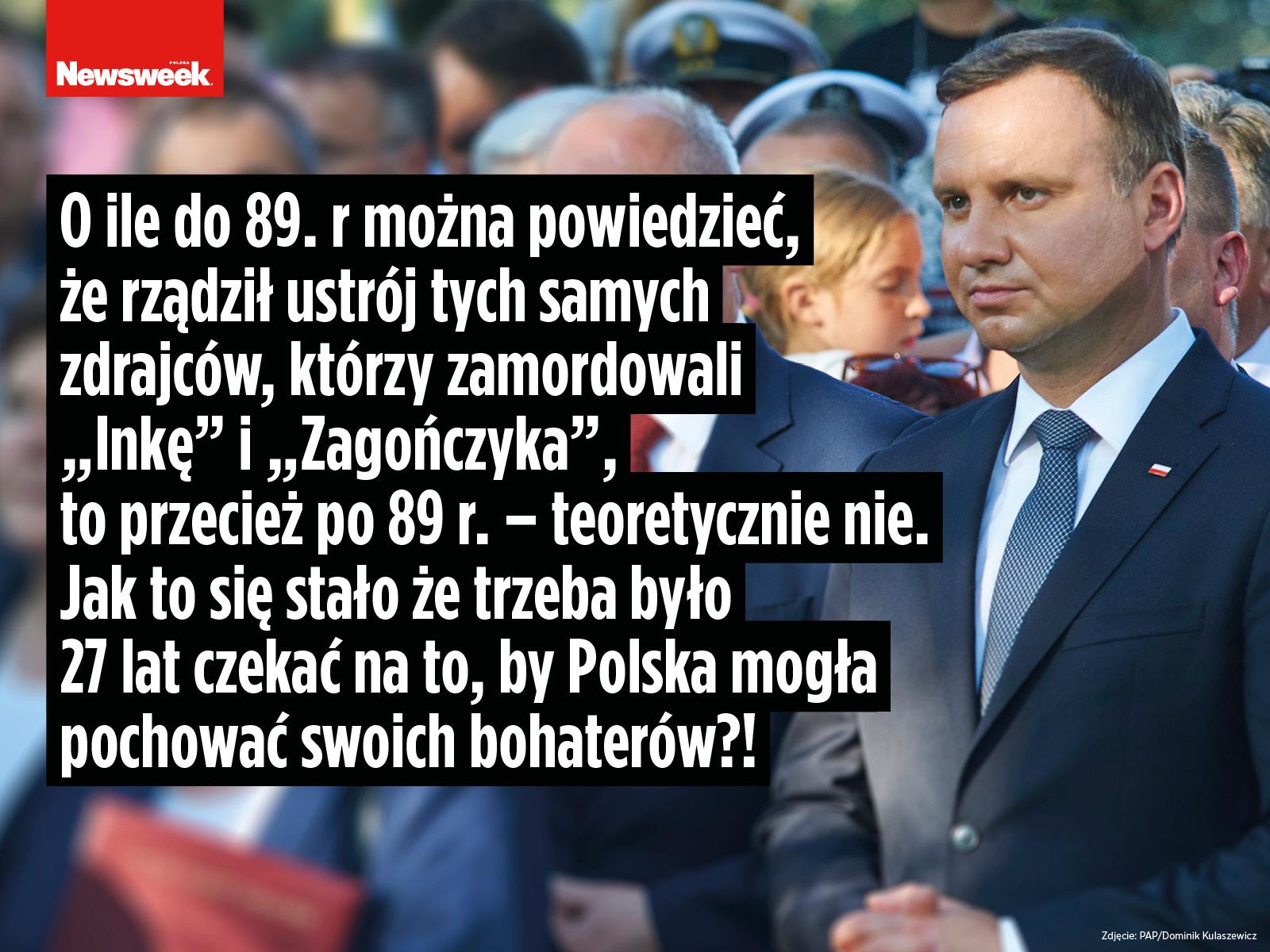 andrzej duda, cytaty, pogrzeb inki