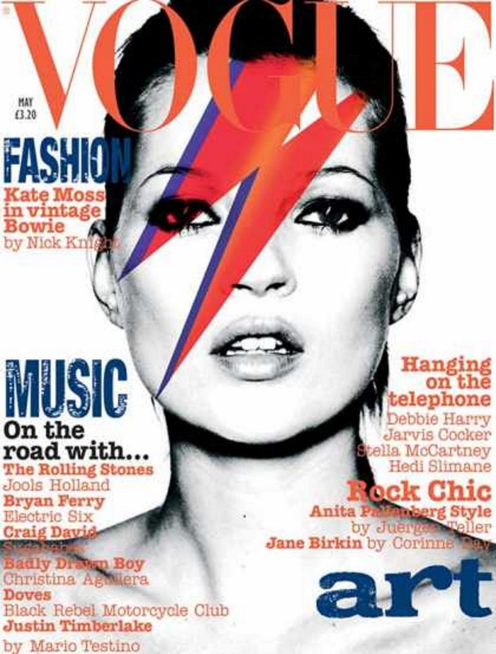 Kate Moss jako David Bowie na okładce Vogue'a