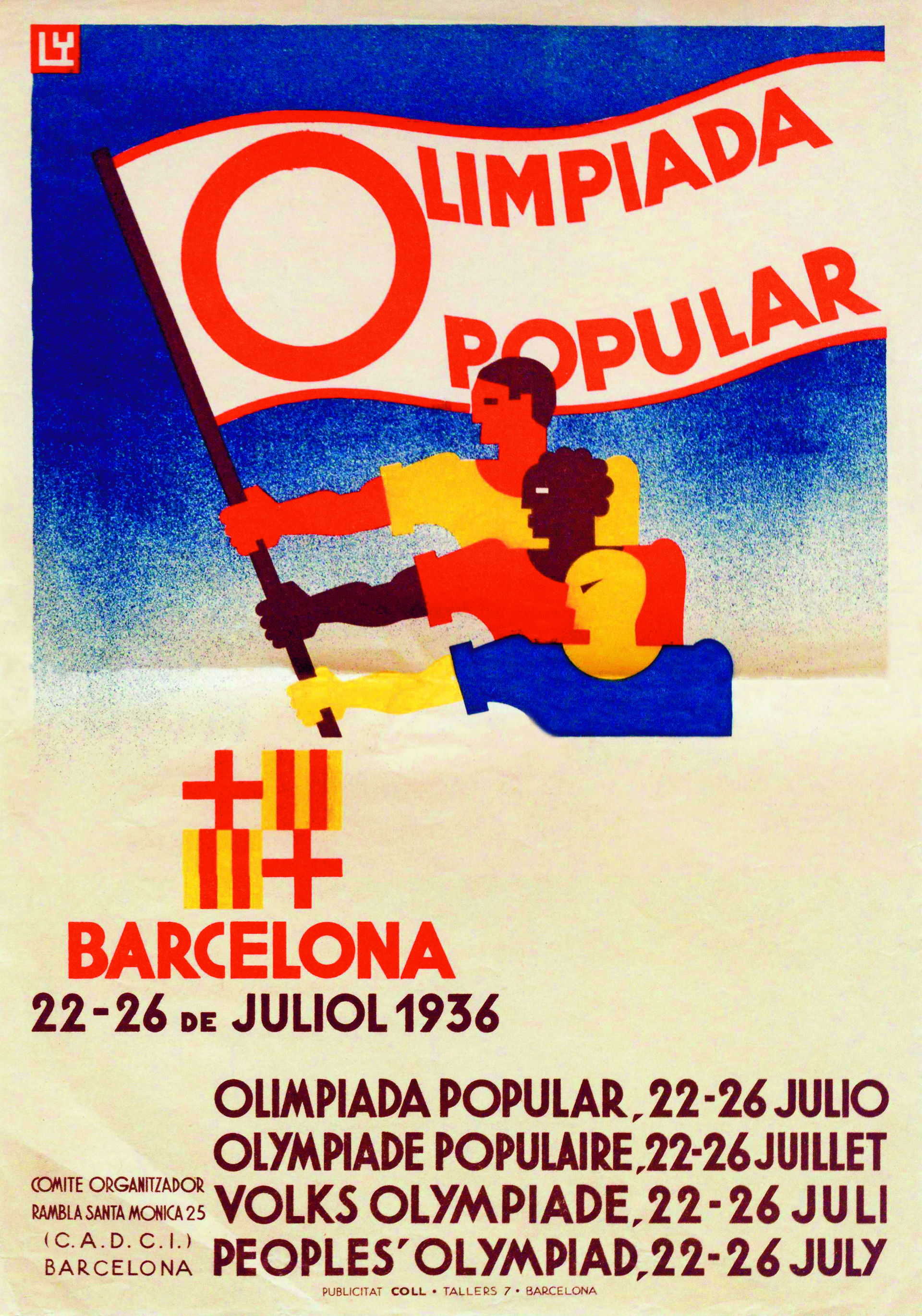 Na plakatach reklamujących Olimpiadę Ludową – autorem był mieszkający w Katalonii niemiecki Żyd Fritz Lewy – widać białych, czarnych, Azjatów