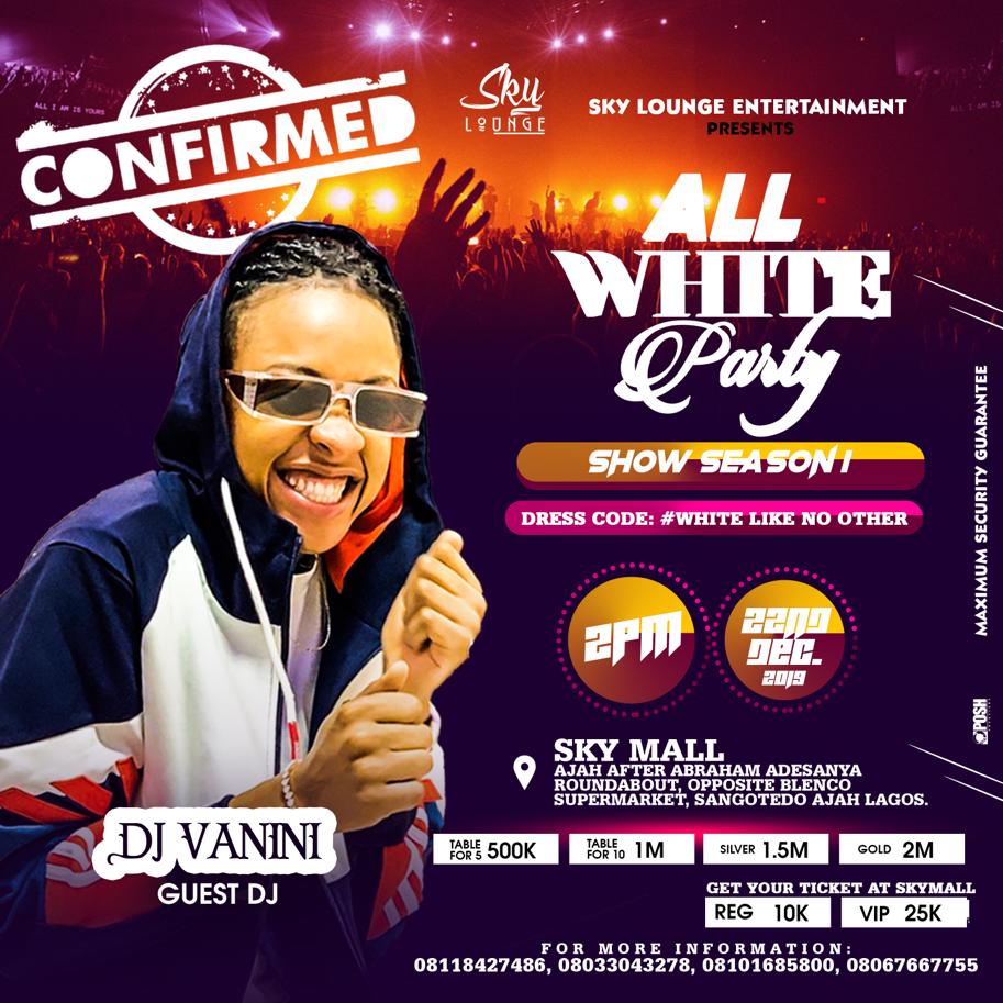 All White Party 2019 - Sky Lounge Entertainment